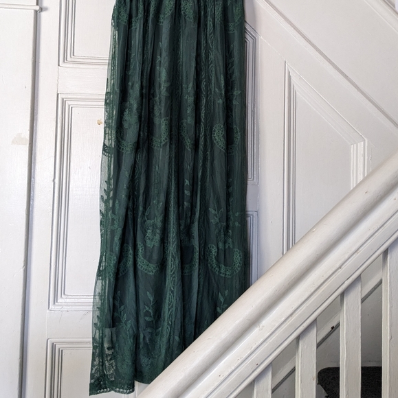 NWT - PinkBlush Forest Green Maternity/Empire Waist Lace Dress - Picture 2 of 8